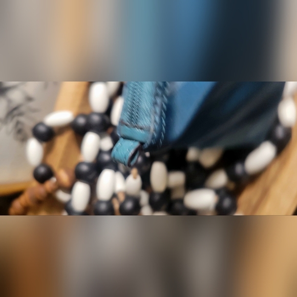 Coach Teal and Light Blue Cosmetic Bag With Logo  Hang Tag - Picture 7 of 12